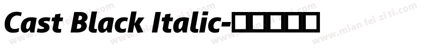 Cast Black Italic字体转换